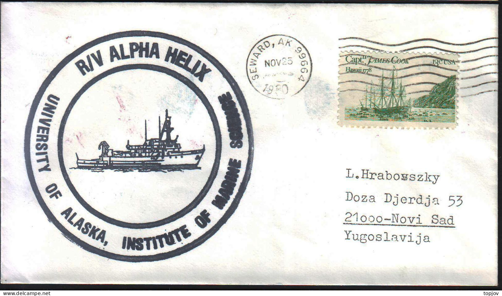 USA - R/V ALPHA HELIX - ALASKA - 1980 - Fauna ártica