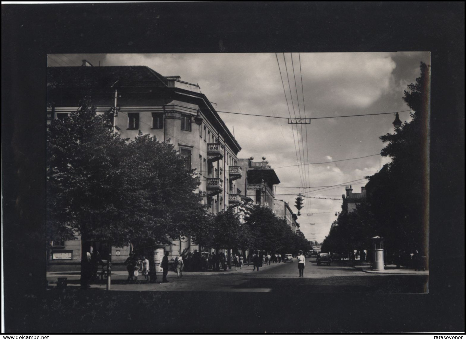 Post Card Lithuania VNO Pc 150 VILNIUS Stalin Street (now Gedimino) Cars - Lituanie