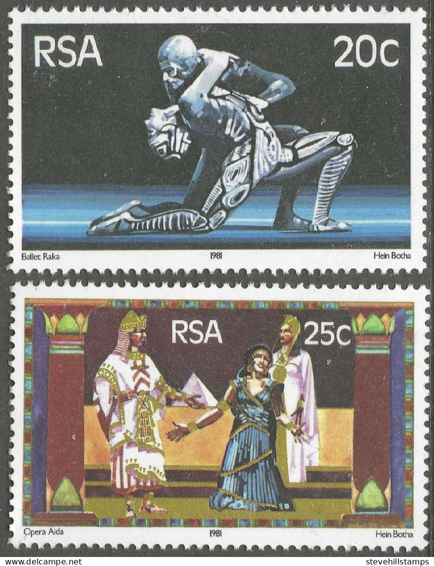 South Africa. 1981 Opening Of State Theatre, Pretoria. MNH Complete Set SG 490-491. M2153 - Unused Stamps