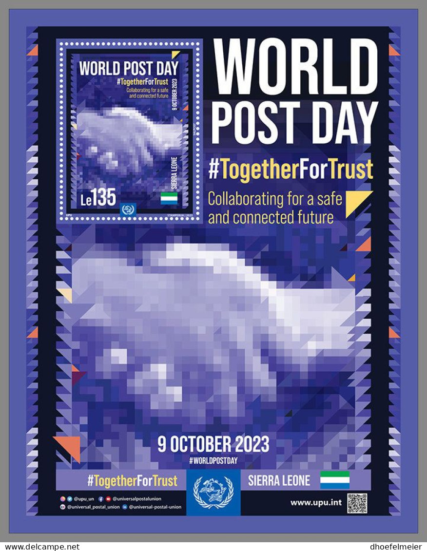 SIERRA LEONE 2023 MNH World Post Day Weltposttag S/S – OFFICIAL ISSUE – DHQ2409 - Posta