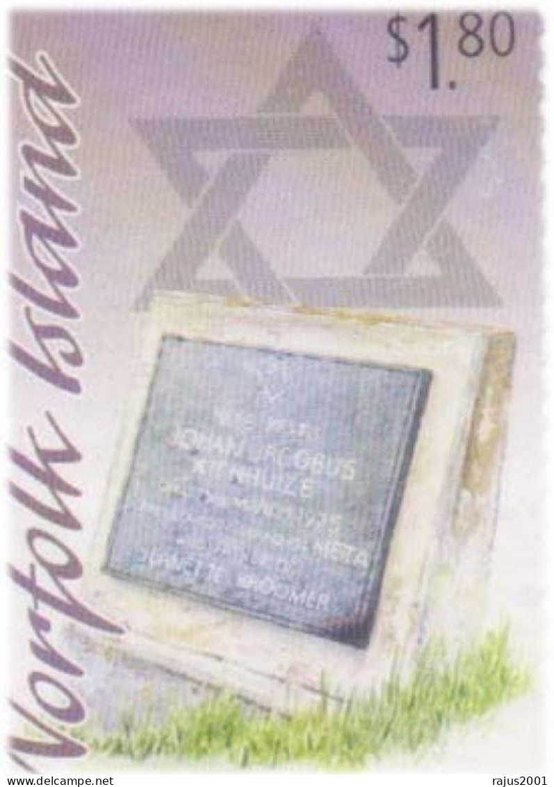 Masonic Compass On The Grave Stone Of Johann Jacobus Kienhuize, David's Star, Judaica, Graveyard, Freemasonry FDC - Vrijmetselarij