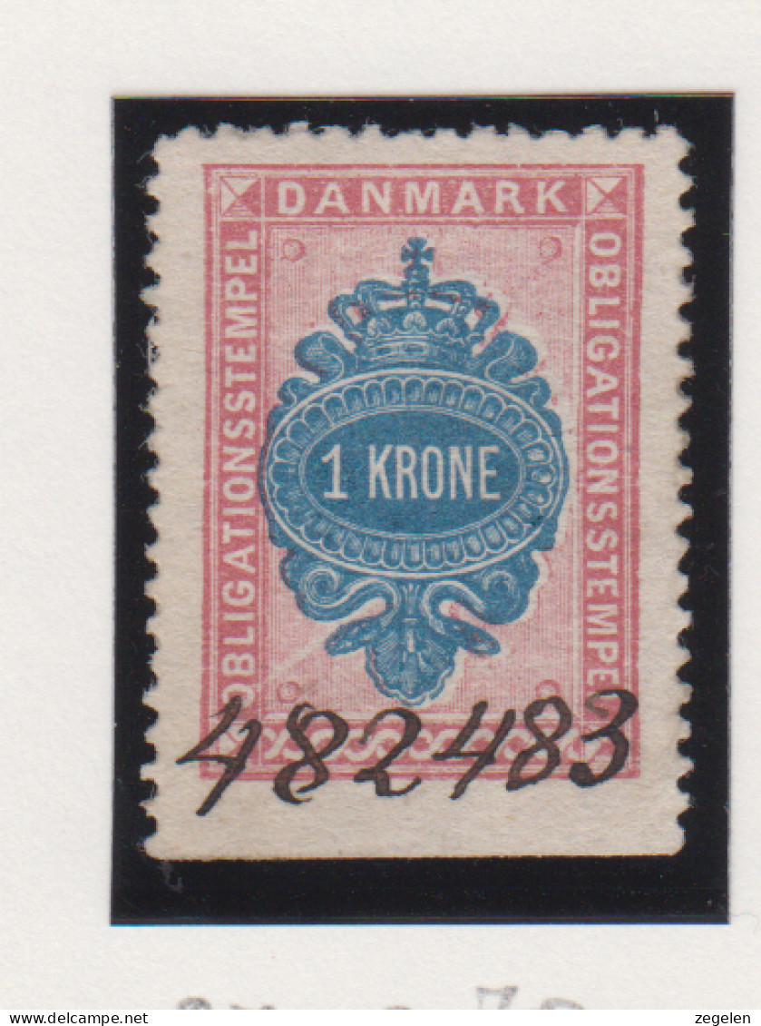 Denemarken Fiskale Zegel Cat. J.Barefoot Obligations(Bonds) 27 - Revenue Stamps