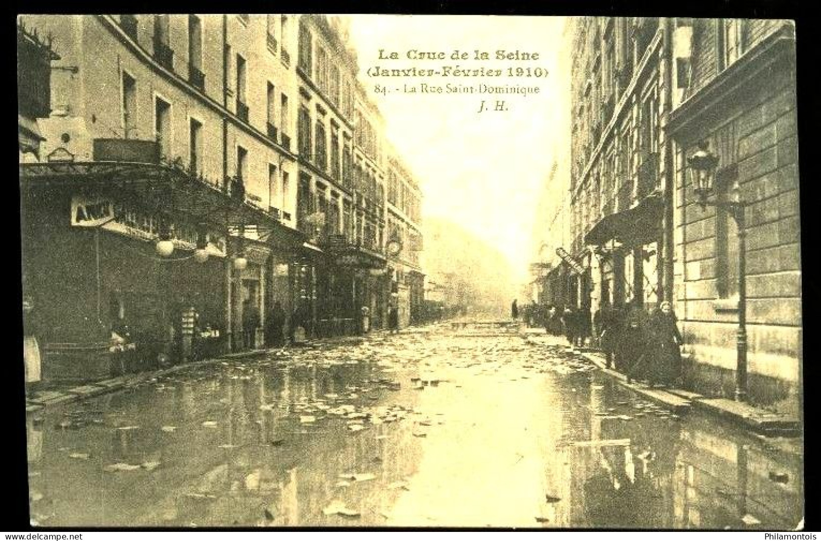 PARIS - La Crue De La SEINE 1910 - 84 : La Rue Saint Dominique - Inondations