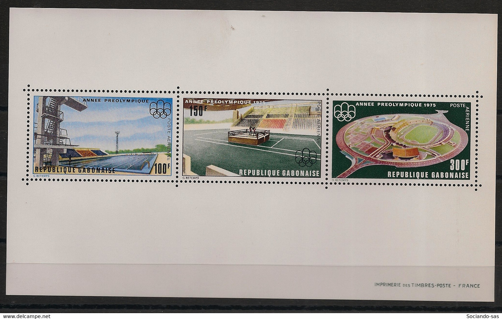 GABON - 1975 - Bloc Feuillet BF N°YT. 24 - Olympics / Montreal - Neuf Luxe ** / MNH / Postfrisch - Verano 1976: Montréal