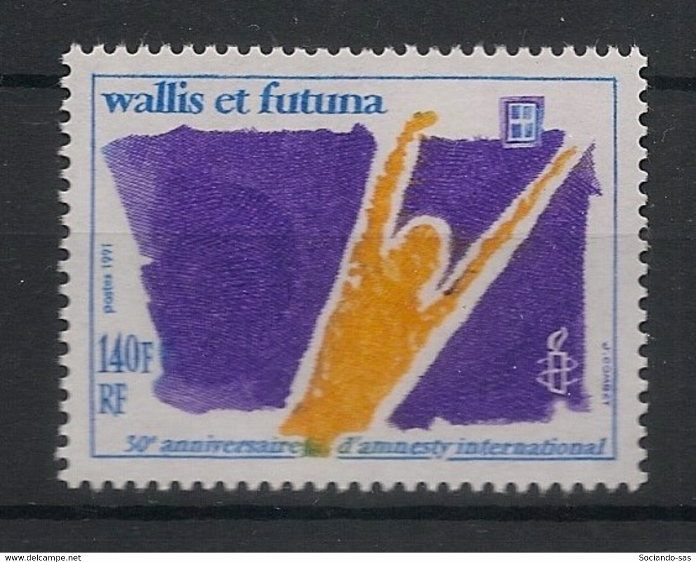 WALLIS ET FUTUNA - 1991 - N°YT. 417 - Amnesty International - Neuf Luxe ** / MNH / Postfrisch - Ungebraucht