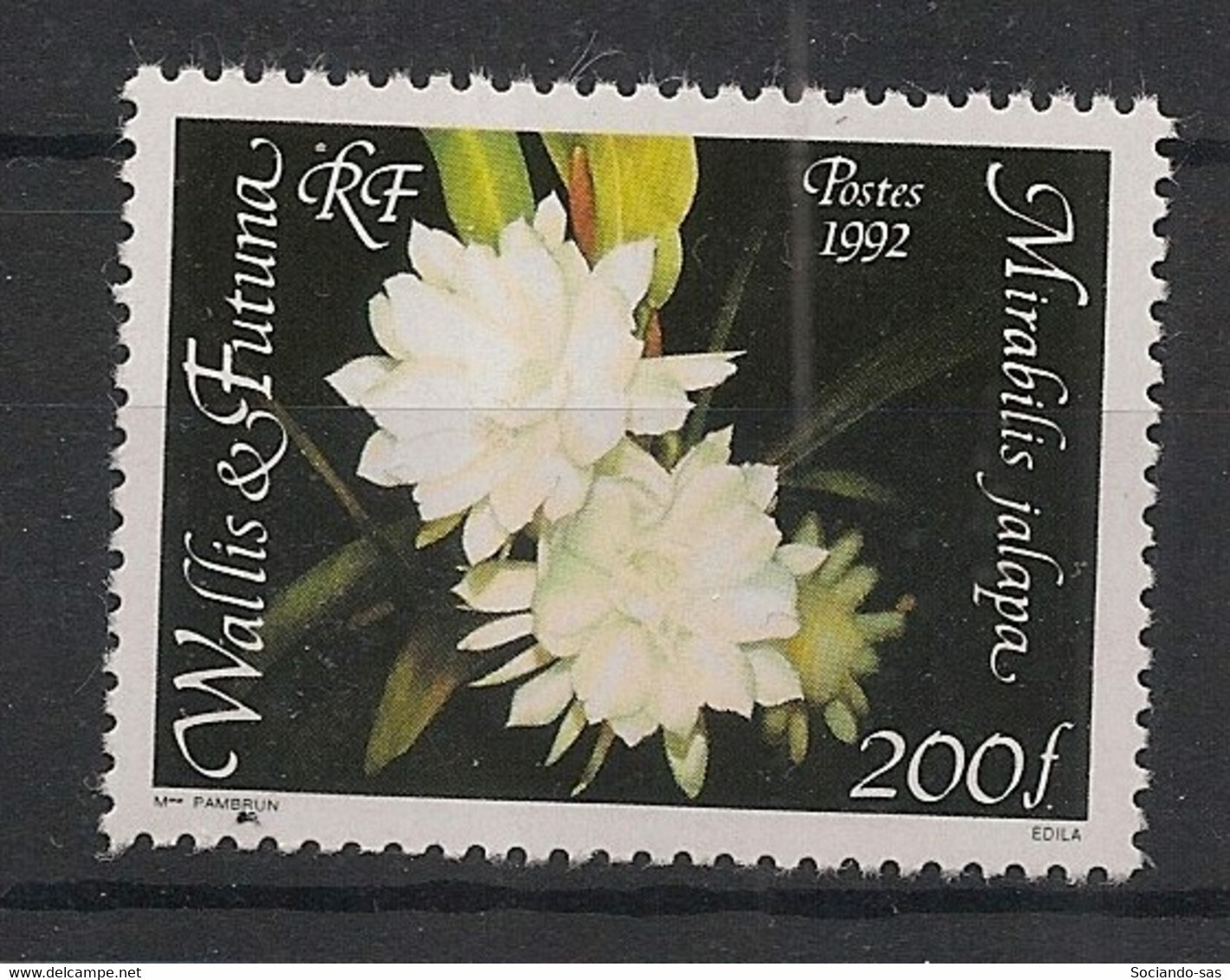 WALLIS ET FUTUNA - 1992 - N°YT. 443 - Fleur - Neuf Luxe ** / MNH / Postfrisch - Unused Stamps