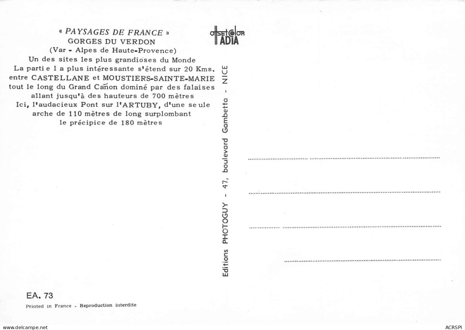 83  Trigance  Le Pont Sur L' Artuby (Scan R/V) N°   8   \PB1114 - Comps-sur-Artuby