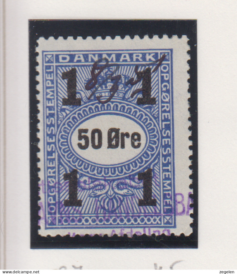 Denemarken Fiskale Zegel Cat. J.Barefoot Opgorelses(Debit Note) 87 - Revenue Stamps