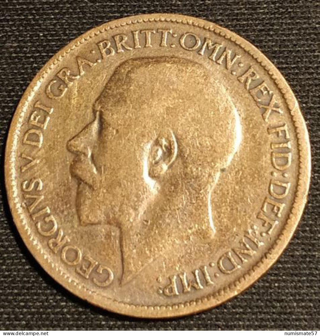 GRANDE BRETAGNE - ½ - 1/2 - HALF PENNY 1920 - George V - 1ère Effigie - Large Tête - KM 809 - C. 1/2 Penny