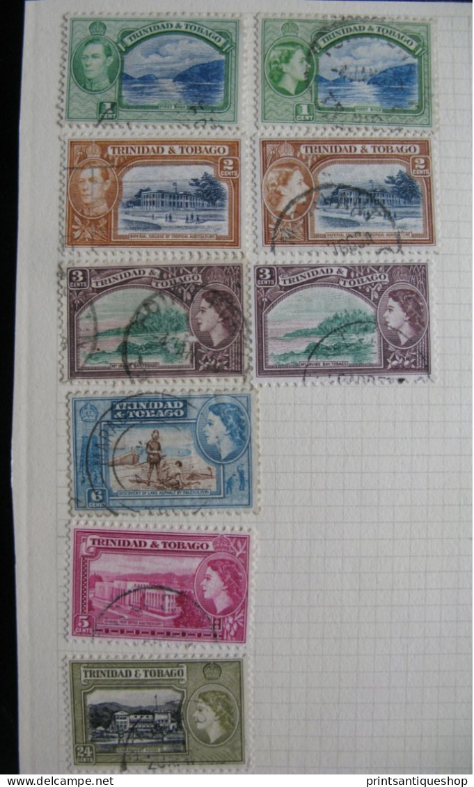 Lot  TRINIDAD AND TOBAGO Old Stamps COLLECTION - Trinidad Y Tobago