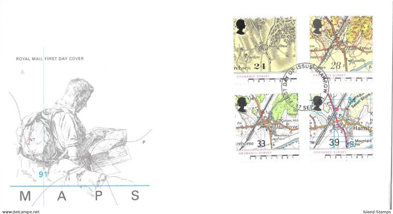 1991 Maps (2) Unaddressed FDC Tt - 1991-2000 Dezimalausgaben