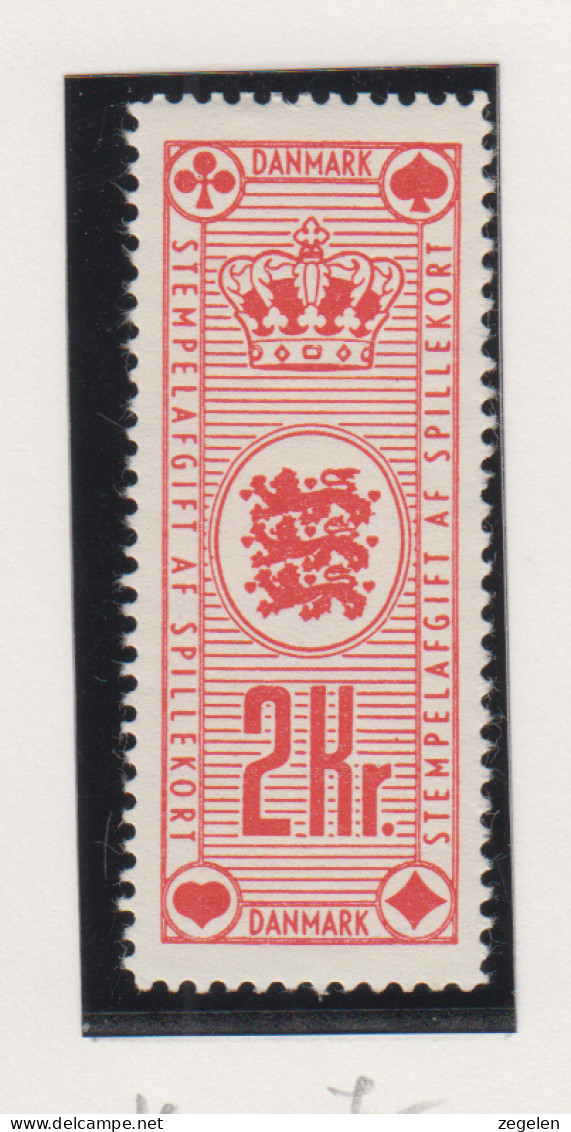 Denemarken Fiskale Zegel Cat. J.Barefoot Spillekort(speelkaarten, Cards) 4 - Revenue Stamps