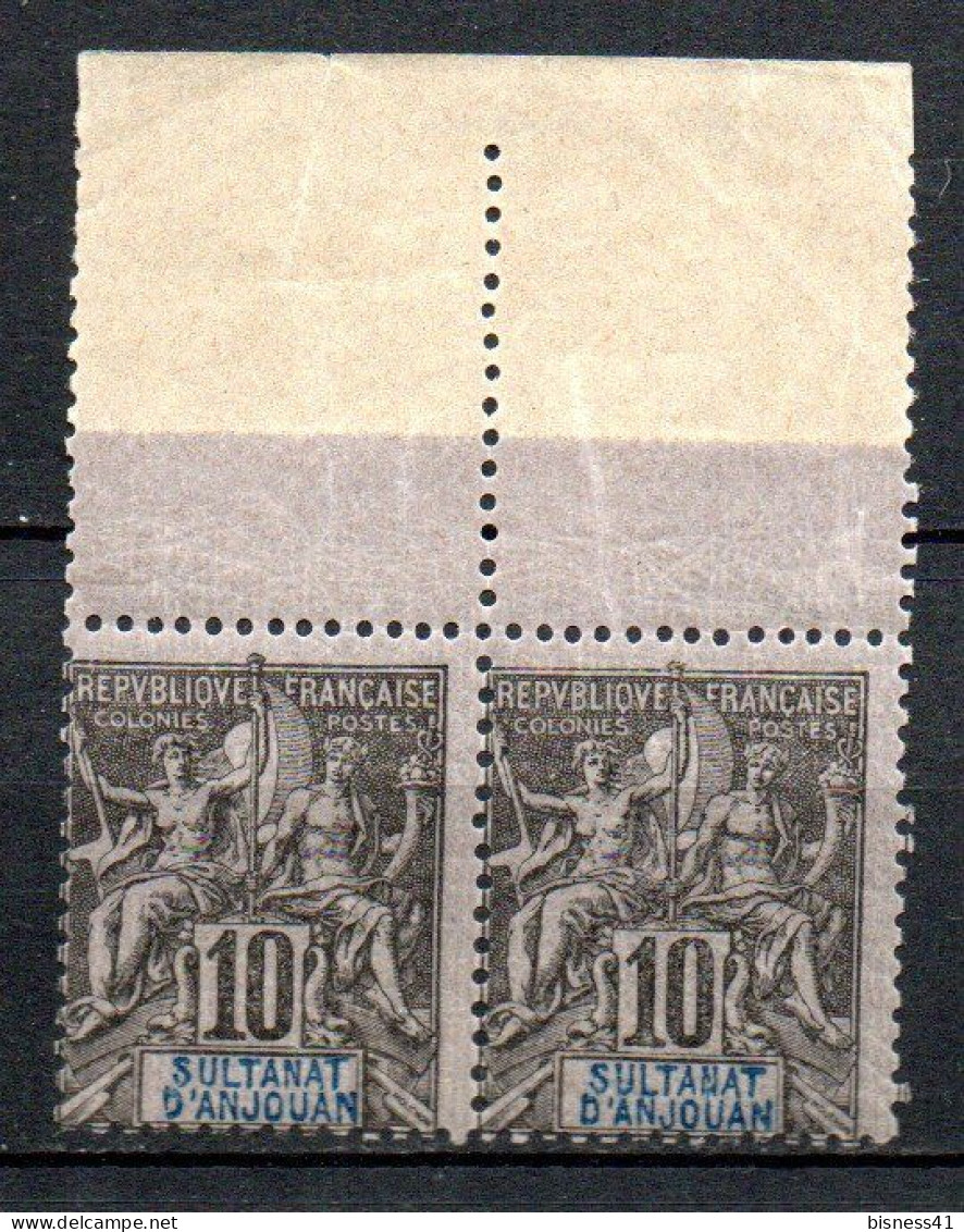 Col41  Colonie Anjouan Paire N° 5 Neuf XX MNH Cote 55,00€ - Neufs