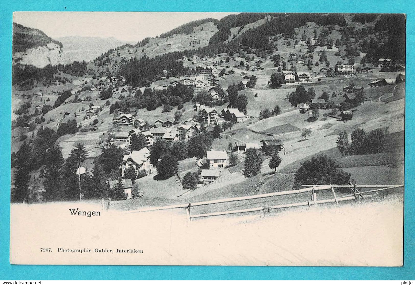 * Wengen (Bern - Suisse - Schweiz) * (7207 Photographie Gabler) Panorama, Vue Générale, Montagne, Old, Rare - Wengen