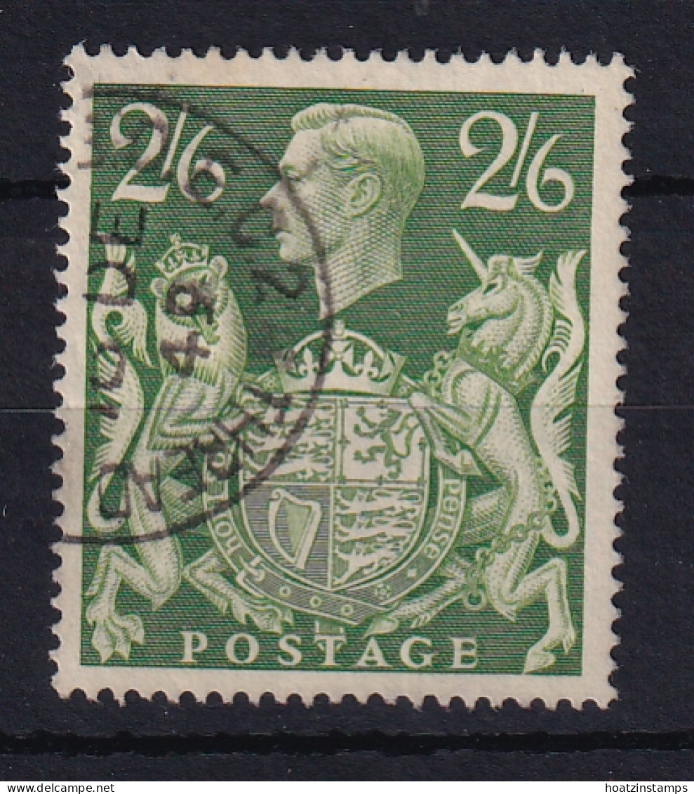 G.B.: 1939-48   KGVI    SG476b   2/6d   Yellow-green    Used - Gebraucht