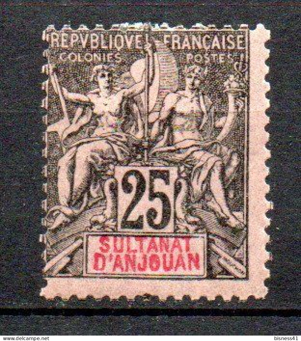 Col41  Colonie Anjouan N° 8 Neuf X MH Cote 20,00€ - Unused Stamps