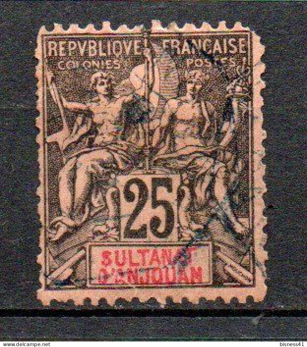 Col41  Colonie Anjouan N° 8 Oblitéré Cote 14,00€ - Used Stamps