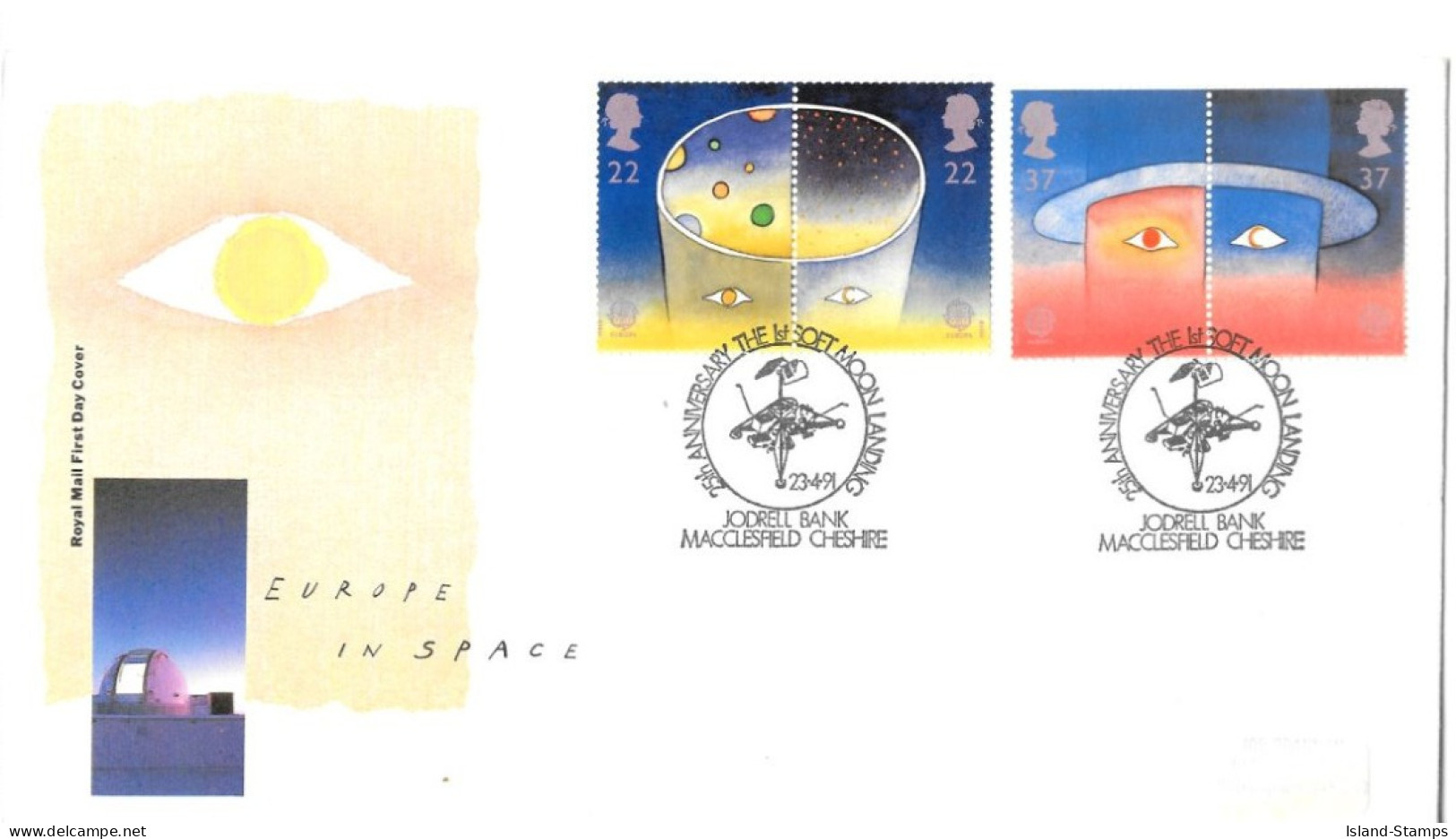 1991 Space Unaddressed FDC Tt - 1991-2000 Dezimalausgaben