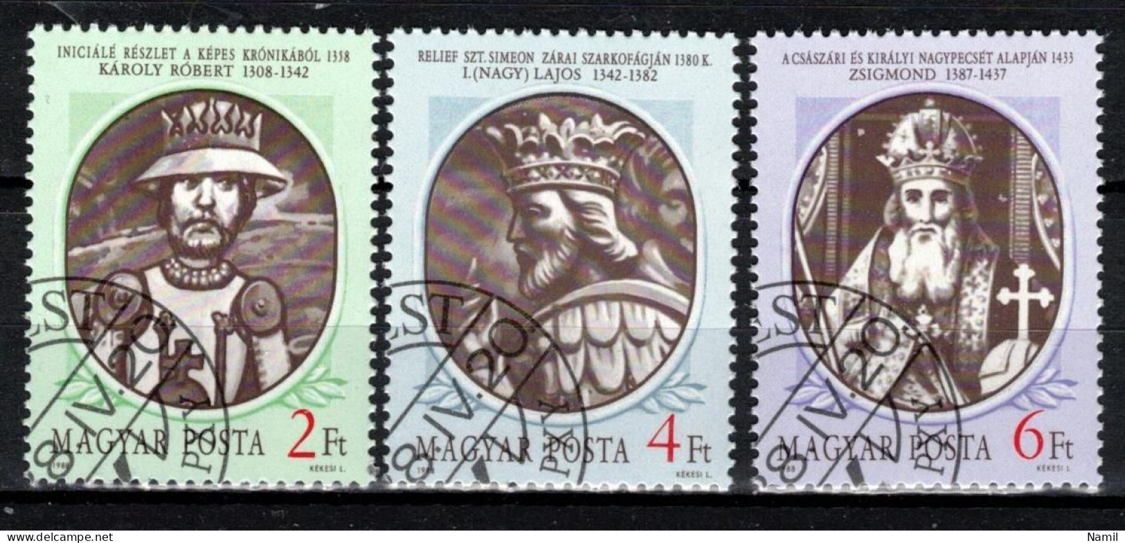 Hongrie 1988 Mi 3956-8 (Yv 3157-9), Obliteré, - Oblitérés