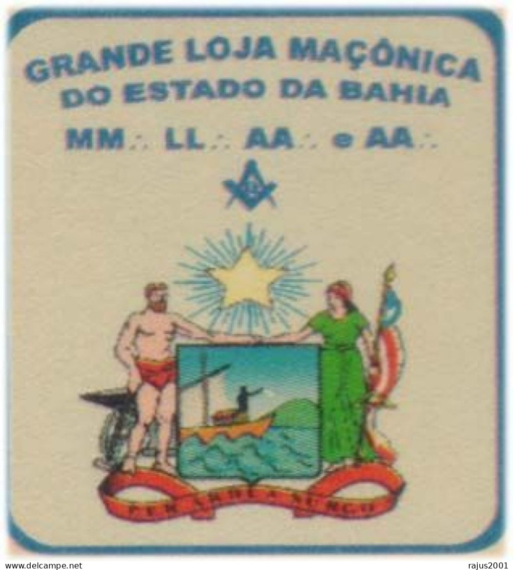 General Assembly Of The Confederation Of Symbolic Freemasonry Of Brazil, Grand Masonic Lodge, Pure Masonic, Brazil FDC - Freemasonry