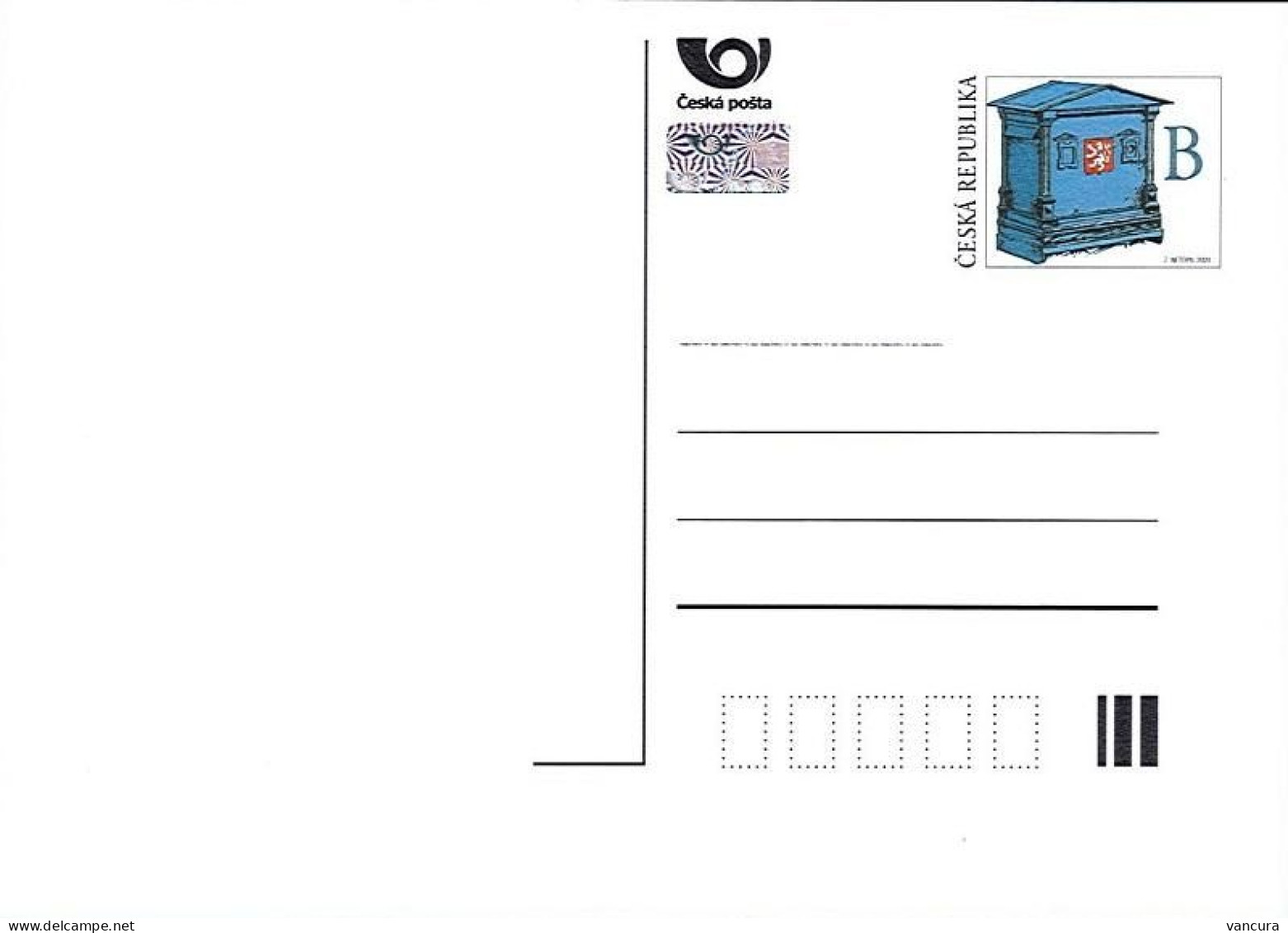 CDV 194 D Czech Republic Letter Box 2023 - Cartes Postales