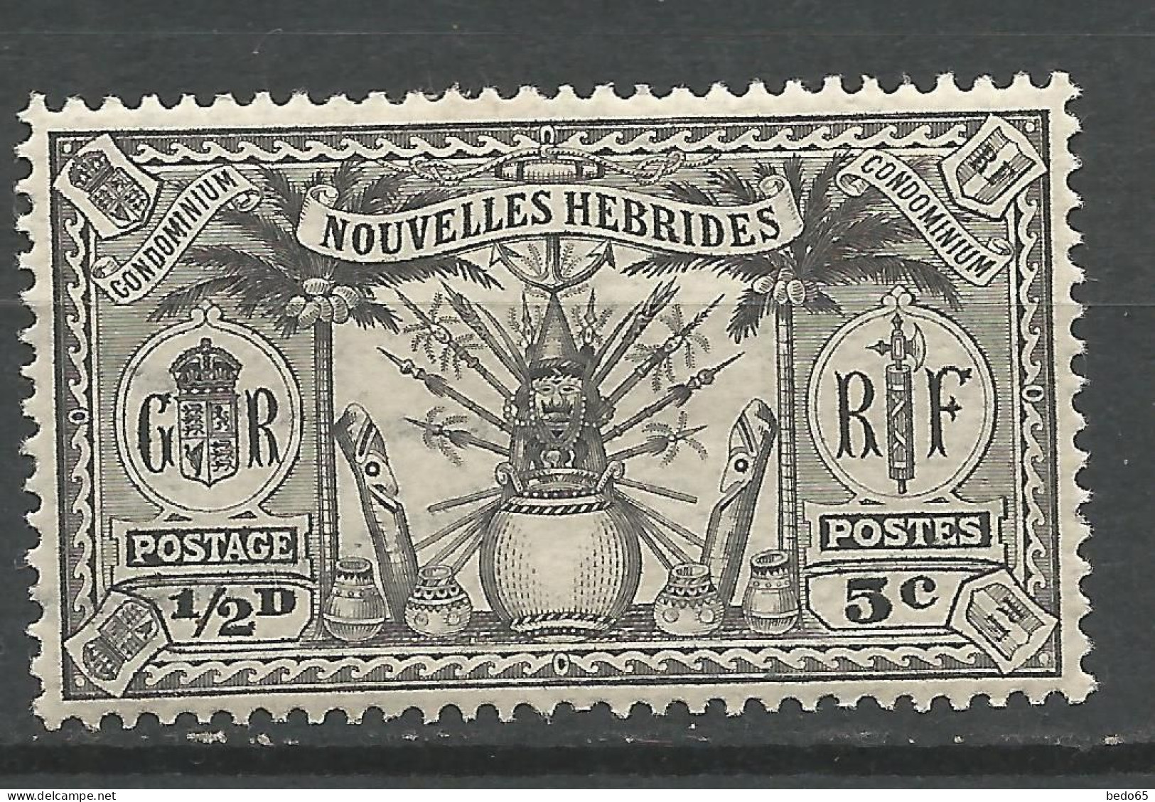 NOUVELLES-HEBRIDES N° 80 NEUF*  TRACE DE CHARNIERE / Hinge / MH - Nuevos