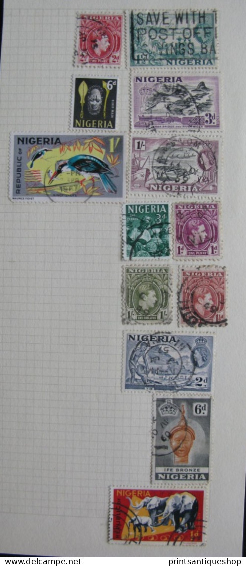 Lot Nigeria Old Stamps COLLECTION - Nigeria (1961-...)