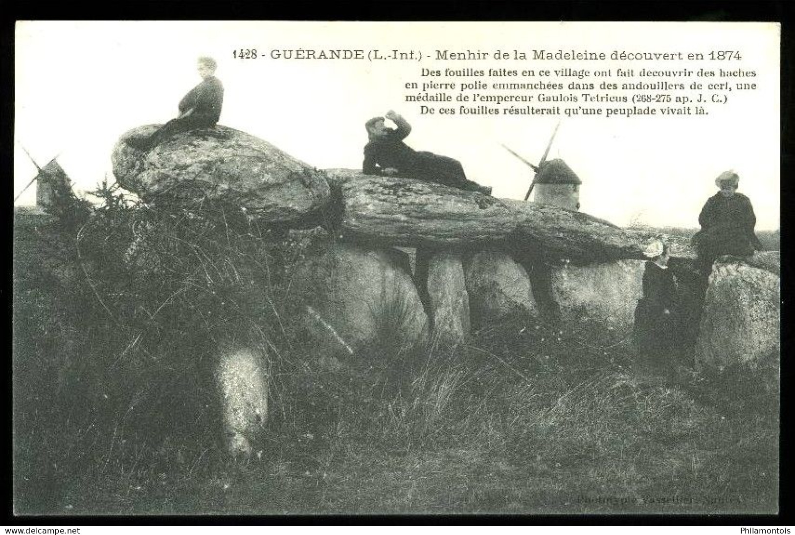 1428 - Menhir De La Madeleine Découvert En 1874 (animée) - Dolmen & Menhirs