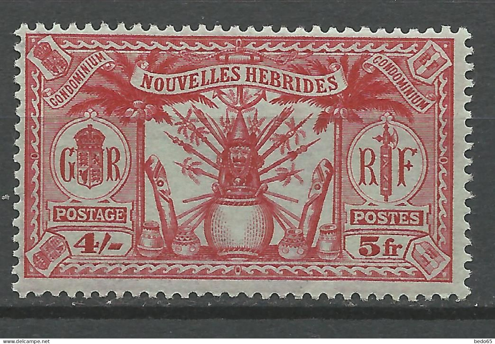 NOUVELLES-HEBRIDES N° 90 NEUF*  TRACE DE CHARNIERE / Hinge / MH - Neufs