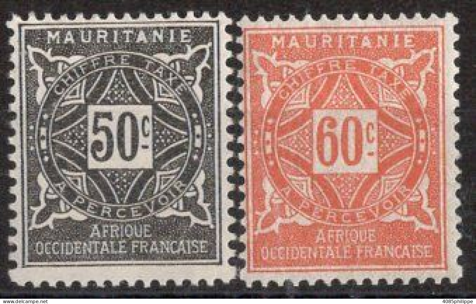 Mauritanie Timbres-Taxe N°22* & 23* Neufs Charnières TB Cote : 4€00 - Nuevos