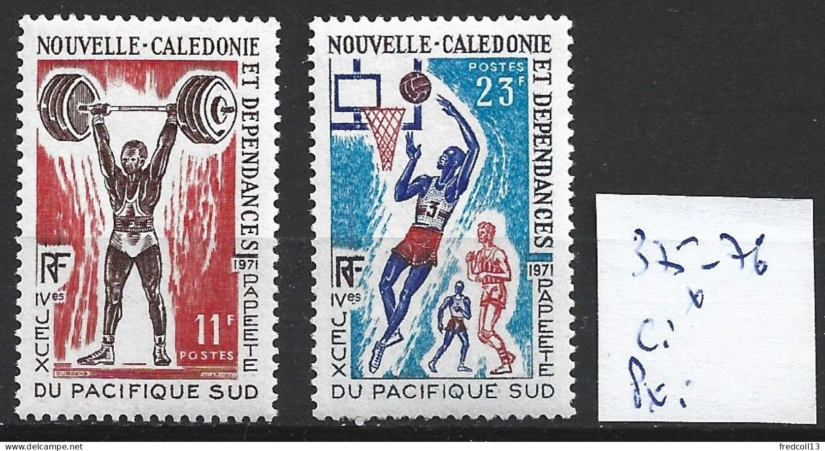 NOUVELLE-CALEDONIE 375-76 * Côte 8.50 € - Unused Stamps