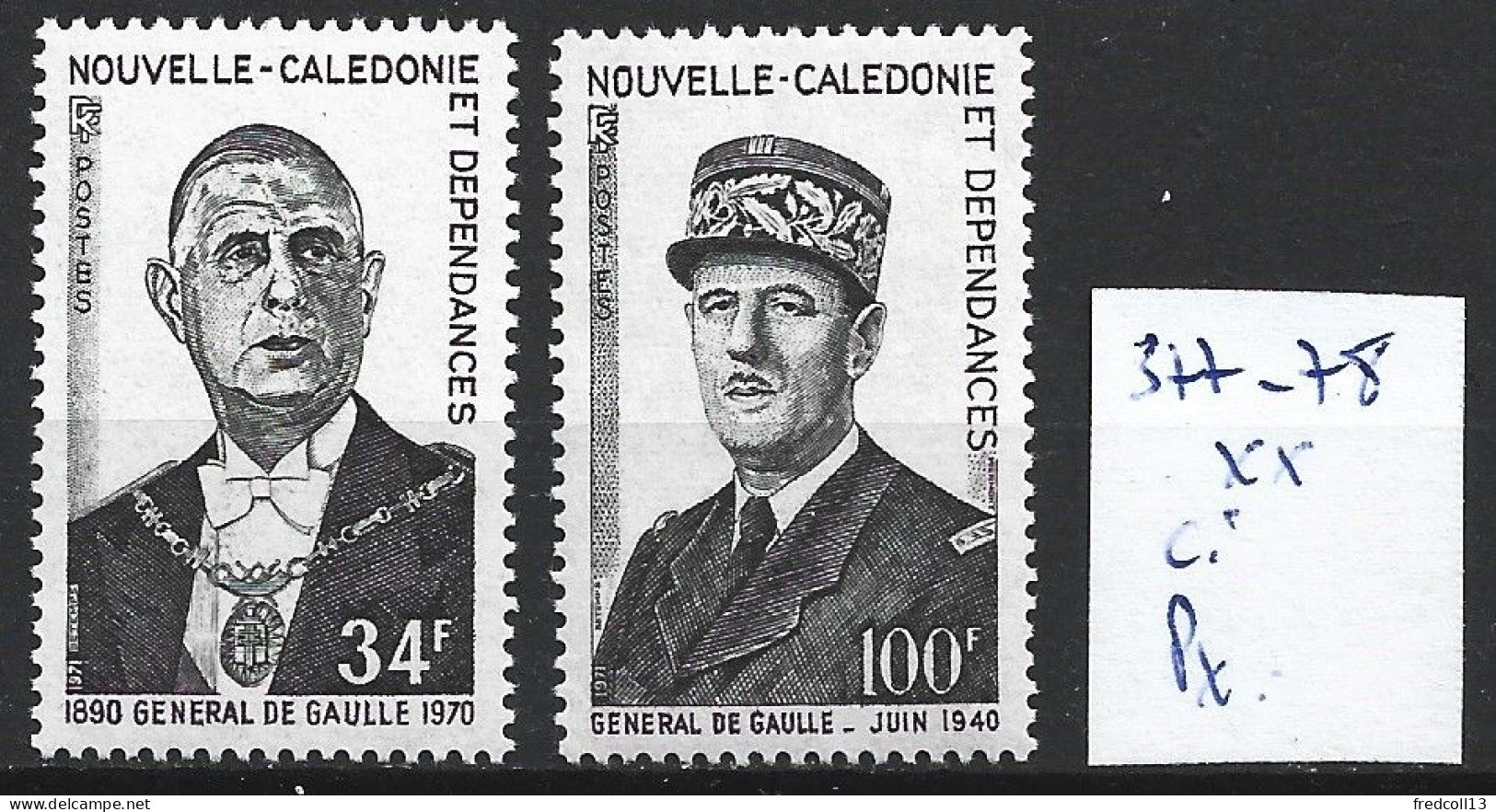 NOUVELLE-CALEDONIE 377-78 ** Côte 34.50 € - Unused Stamps