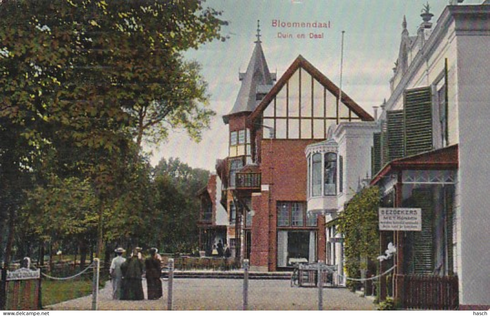 256675Bloemendaal, Duin En Daal-1910(kleine Beschadiging Onder Bord Bezoekers. Zie Hoeken) - Bloemendaal