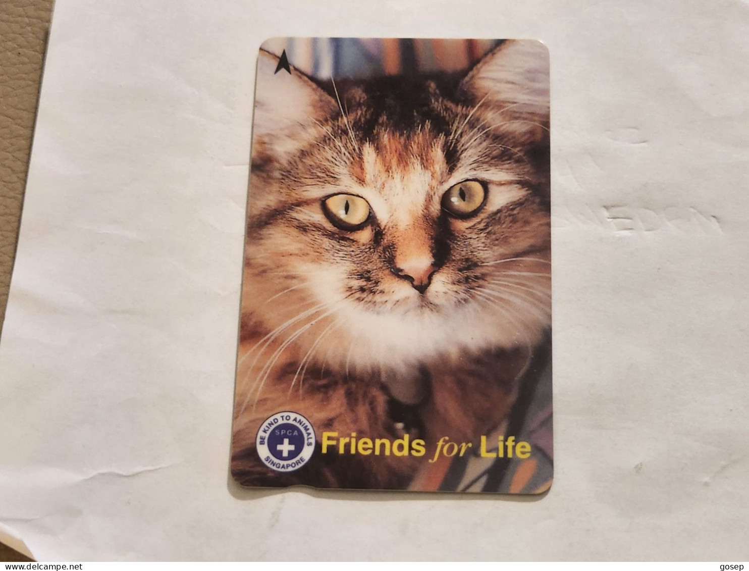 SINGAPORE-(96SIGA-0a)-CAT-(273)(96SIGA-395312)($5)(1/1/1997)-used Card+1card Prepiad Free - Singapour