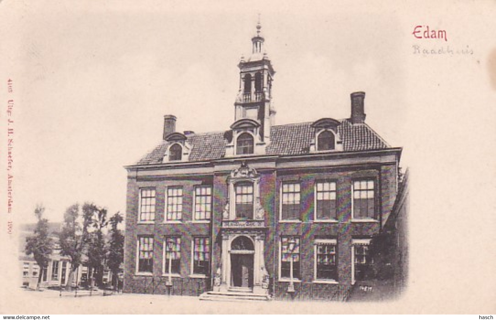 2566107Edam, Raadhuis Rond 1900(zie Rond Onder Kleine Beschadiging) - Edam