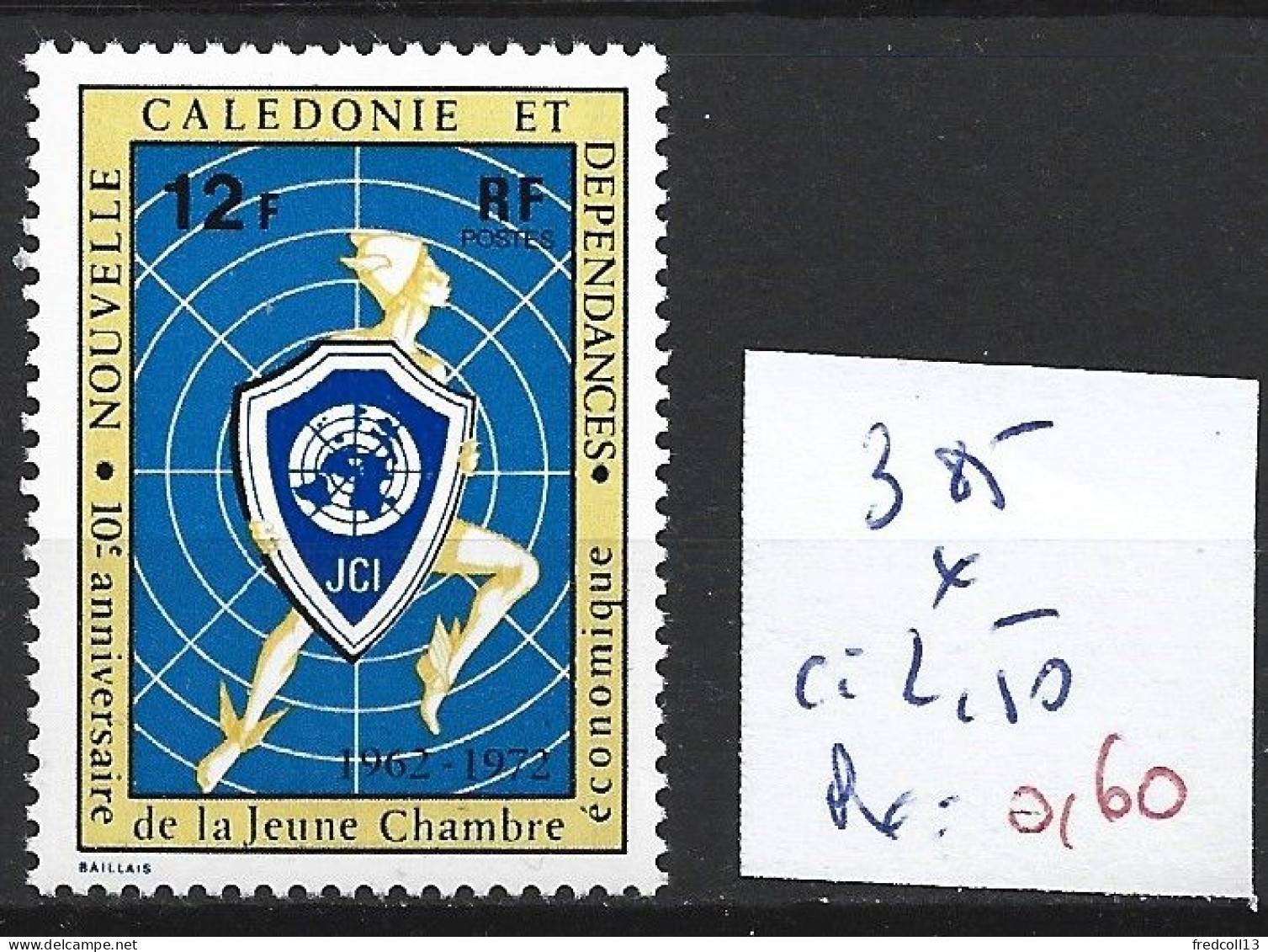 NOUVELLE-CALEDONIE 385 * Côte 2.50 € - Neufs