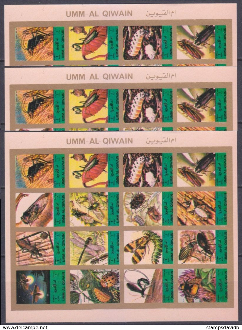 1972 Umm Al Qiwain 1354b-1369bZBx3 Insects 135,00 € - Abeilles