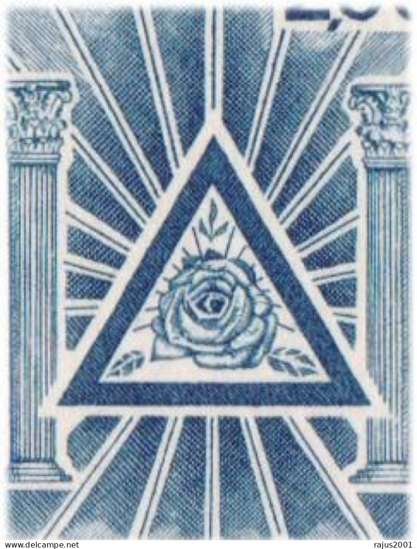 Female Grand Masonic Lodge, Rose, Freemasonry Deluxe Proof Sheet MNH SUPERB CONDITION - Francmasonería