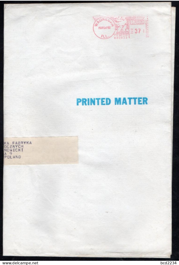 POLAND 1982 SOLIDARITY SOLIDARNOSC PERIOD MARTIAL LAW OCENZUROWANO CENSORED VIOLET CACHETS CENSOR ?33 USA TO POZNAN - Lettres & Documents