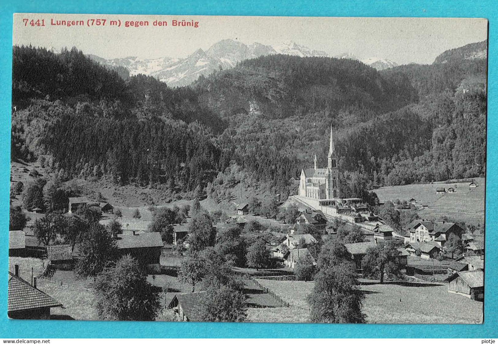 * Lungern (Obwalden - Suisse - Schweiz) * (Edition Photoglob Co Zurich 7441) 757 M Gegen Den Brünig, église, Kirche - Lungern