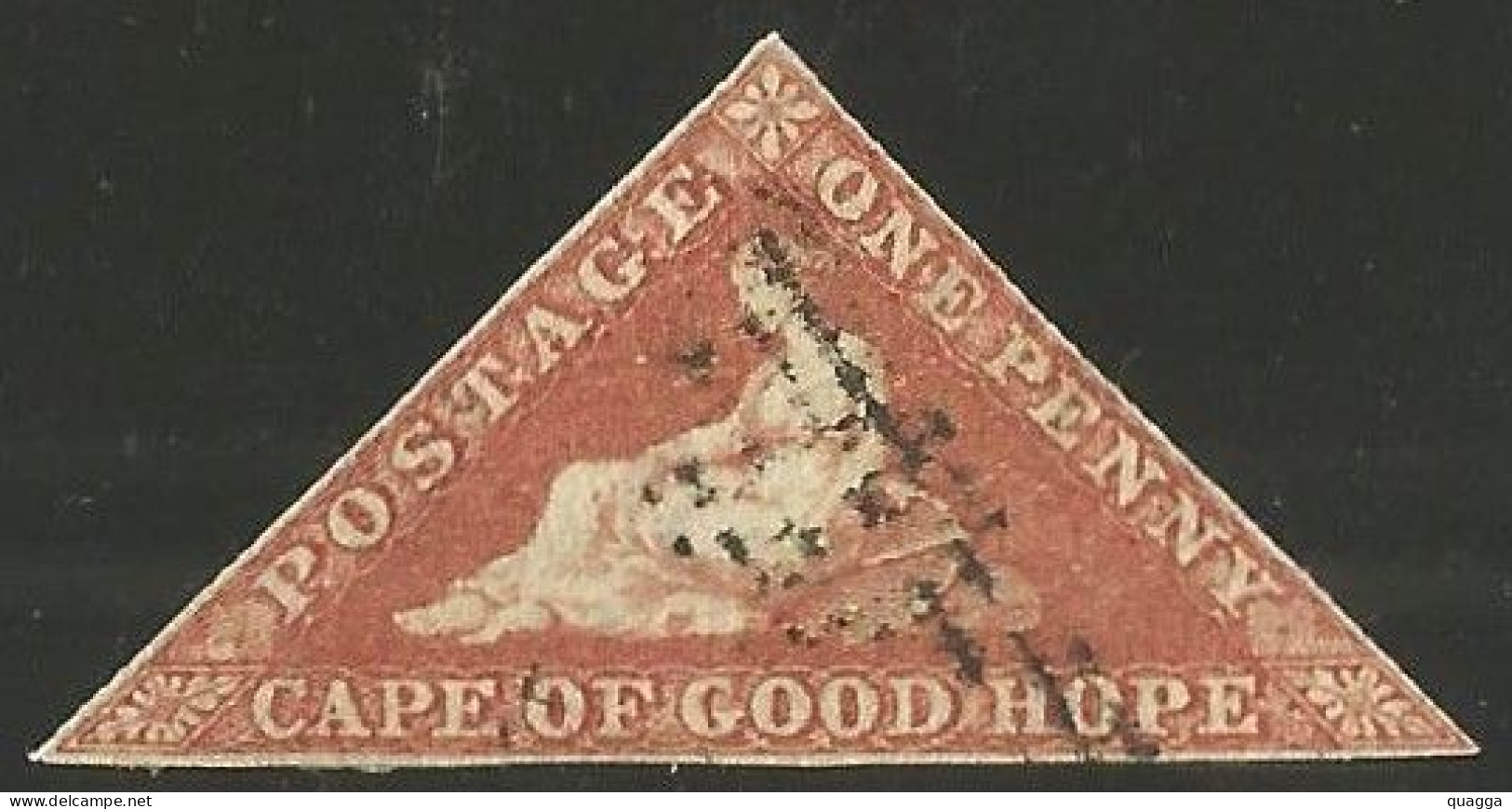 Cape Of Good Hope 1863. 1d Deep Brown-red, SG 18b, SACC 14a, - Cape Of Good Hope (1853-1904)
