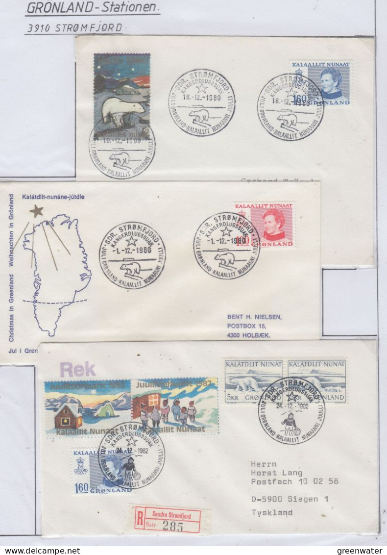 Greenland Station Stromfjord  6 Covers  (GB178) - Estaciones Científicas Y Estaciones Del Ártico A La Deriva