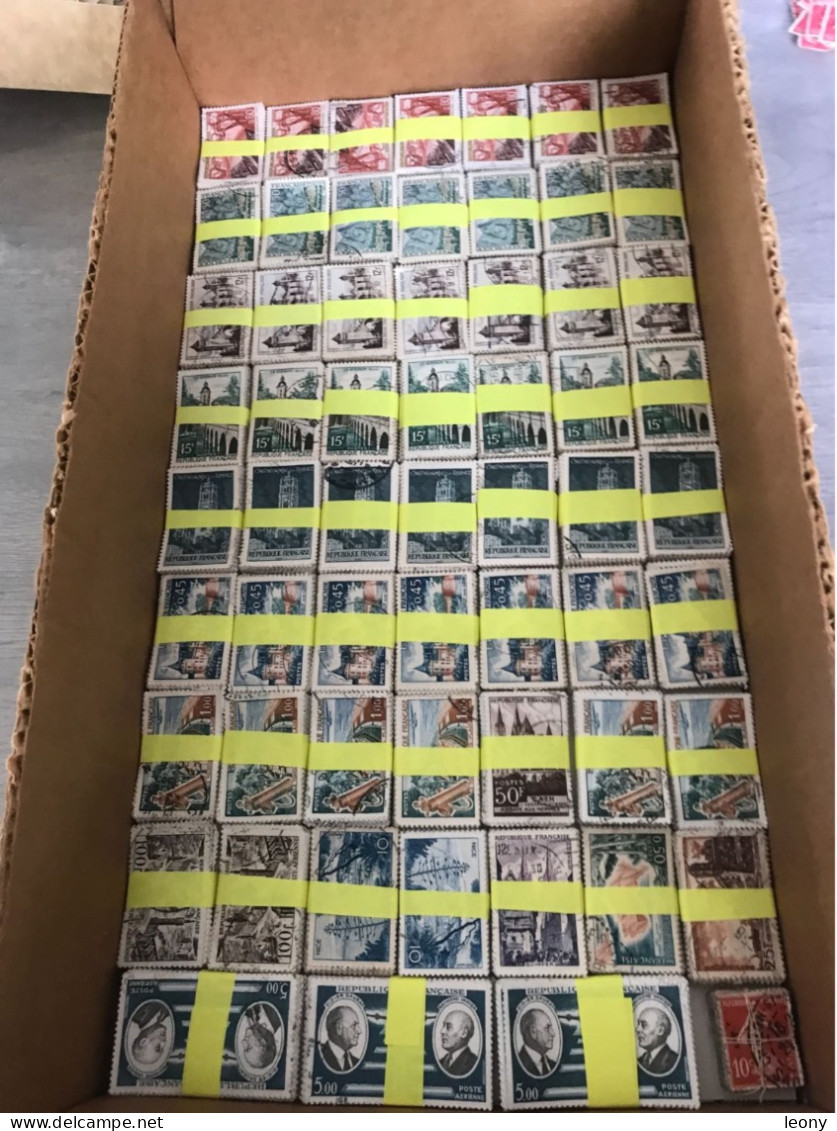 764   BOTTES  De  TIMBRES  De FRANCE   -   628   BOTTES GRAND FORMAT -       136  BOTTES PETIT FORMAT     OBLITERES - - Lots & Kiloware (mixtures) - Min. 1000 Stamps