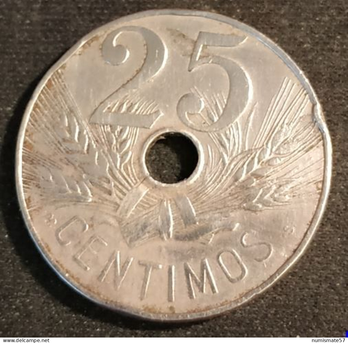 ESPAGNE - ESPANA - SPAIN - DIEZ - 25 CENTIMOS 1927 - Alphonse XIII - KM 742 - First Minting