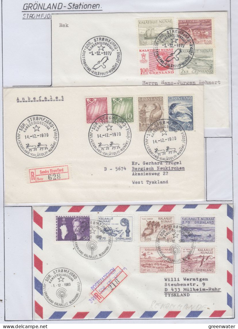 Greenland Station Stromfjord  6 Covers  (GB179) - Estaciones Científicas Y Estaciones Del Ártico A La Deriva