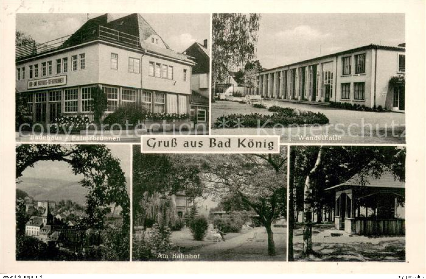 73698063 Bad Koenig Odenwald Badehaus Fafnirbrunnen Wandelhalle Partie Am Bahnho - Bad Koenig