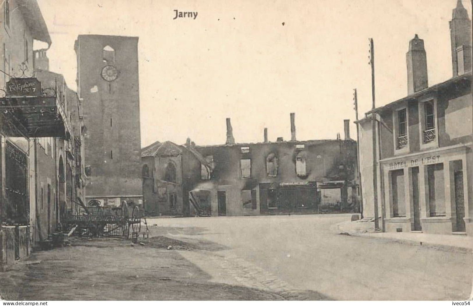 1915  Weltkriegsschauplatz  Jarny  " Hôtel De L 'Est  " - Jarny