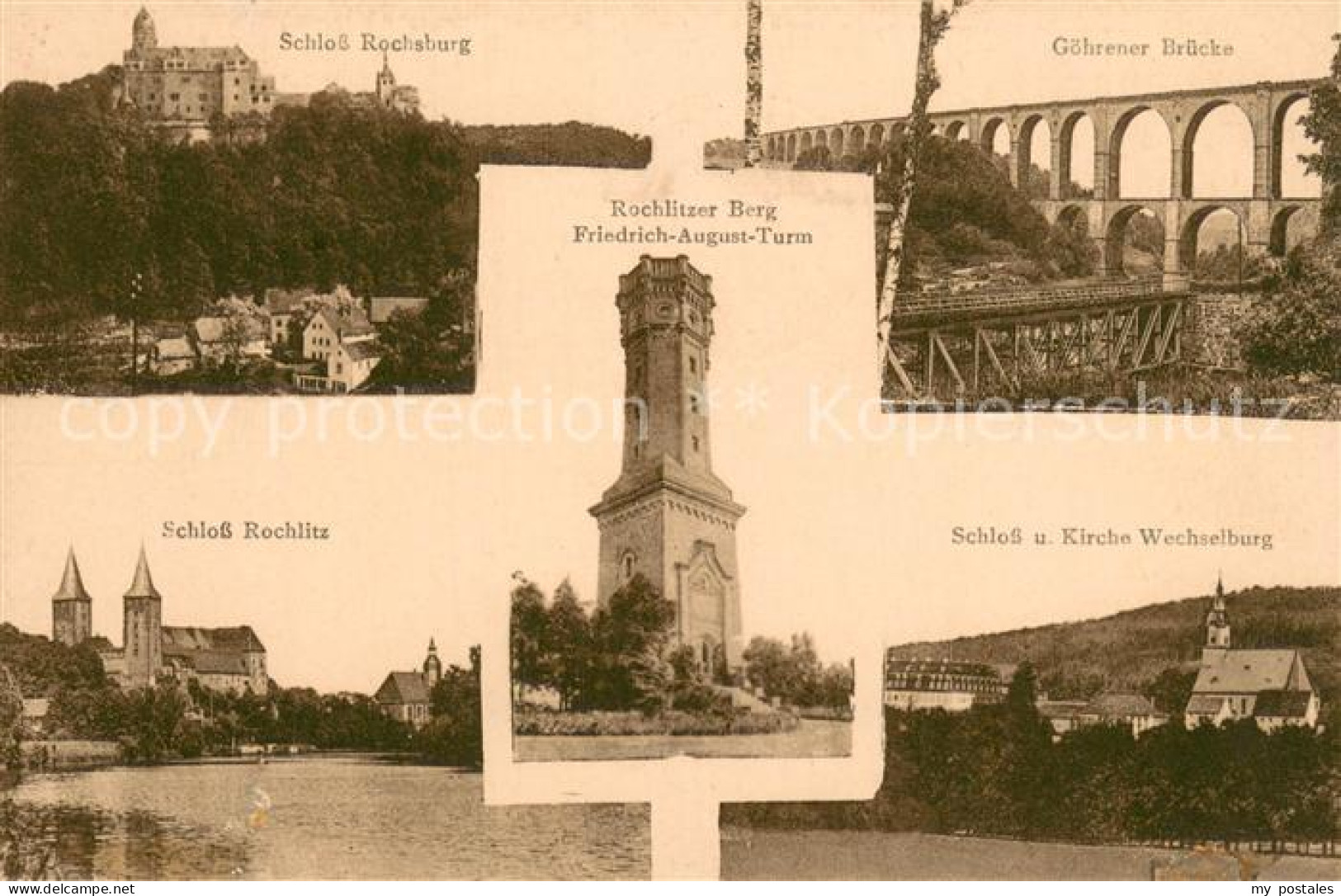 73698025 Rochlitz Sachsen Friedrich-August-Turm Schloss Rochsburg Goehrener Brue - Rochlitz