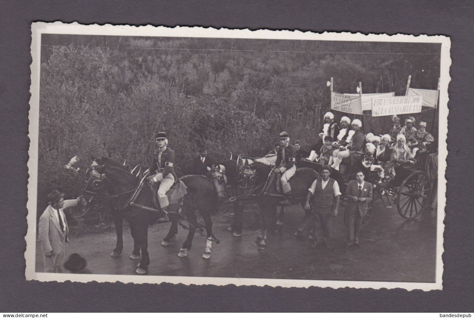 Carte Photo Ars Calamai Prato Festa Dell' UVA Vaiano ( Personnages Costumés Dame E Cavalieri 58526) - Prato