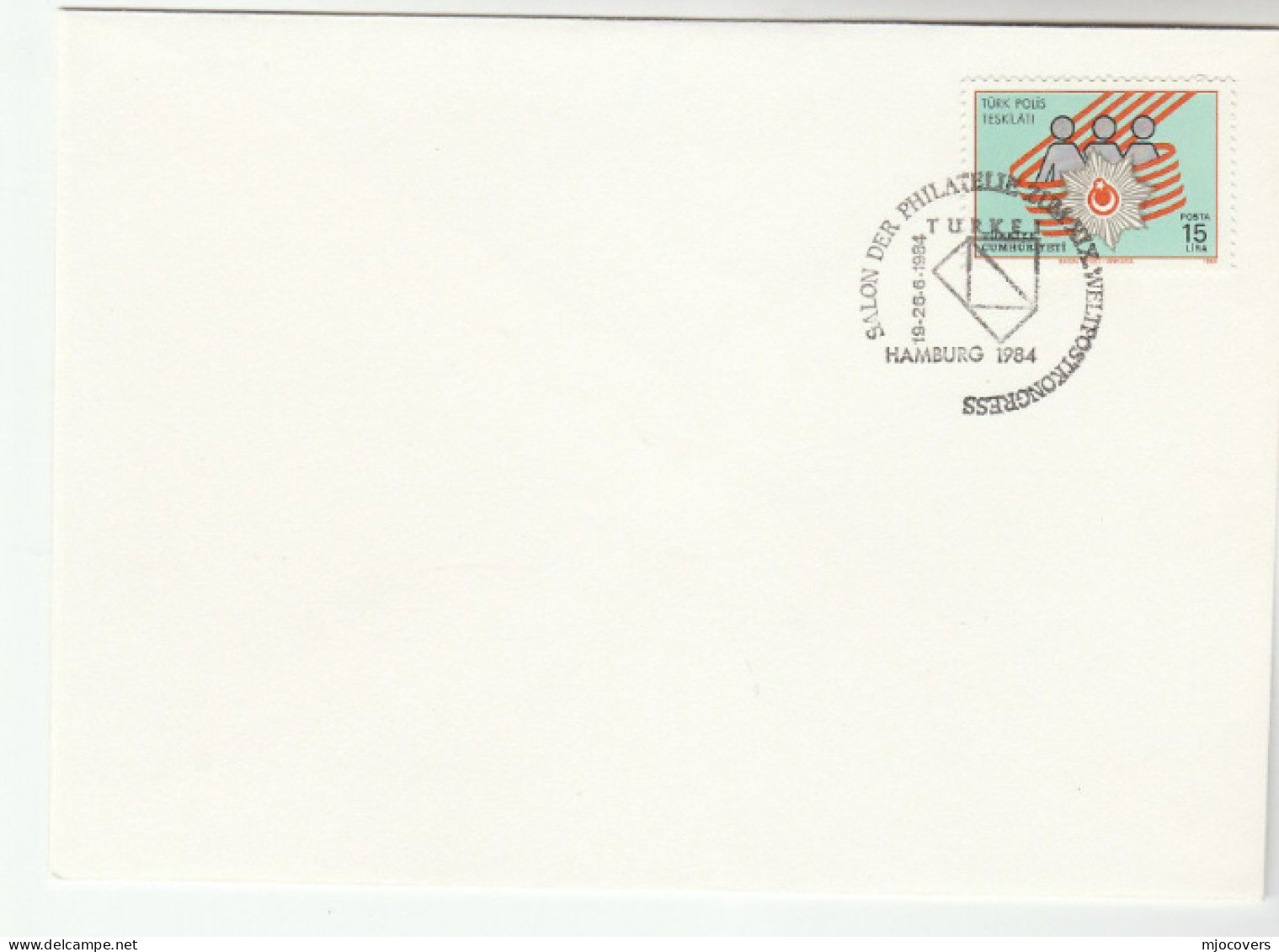 POLICE 1994 Turkey Stamps EVENT Cover - Politie En Rijkswacht